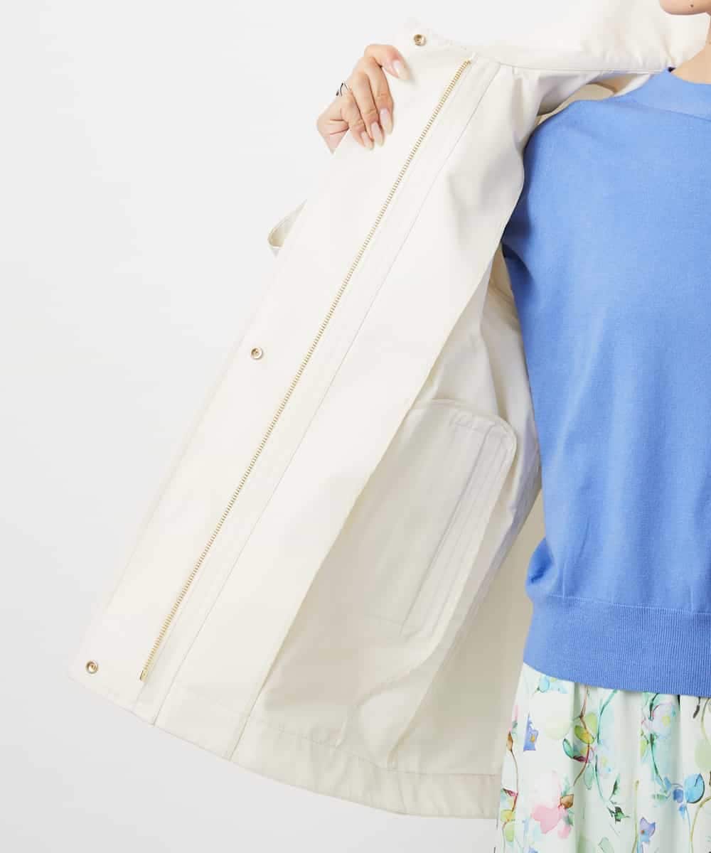 FMJDD01450 MICHEL KLEIN(ミッシェルクラン) 【撥水】ミドル丈スタンドライトコート アイボリー