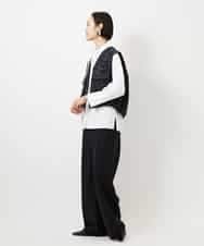 FMJDD11330 MICHEL KLEIN(ミッシェルクラン) ファンシーツイード フィッシャーマンジレ ネイビー