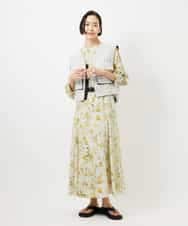 FMJDD11330 MICHEL KLEIN(ミッシェルクラン) ファンシーツイード フィッシャーマンジレ ネイビー