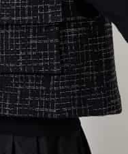 FMJDD11330 MICHEL KLEIN(ミッシェルクラン) ファンシーツイード フィッシャーマンジレ ネイビー