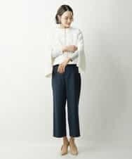 FMJDS12460 MICHEL KLEIN(ミッシェルクラン) [オリジナル素材]2WAYファンシーツイードノーカラージャケット アイボリー(80)
