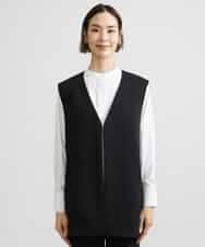 FMJDV15330 MICHEL KLEIN(ミッシェルクラン) [セットアップ対応]ジョーゼットノーカラージレ ブラック(94)