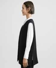 FMJDV15330 MICHEL KLEIN(ミッシェルクラン) [セットアップ対応]ジョーゼットノーカラージレ ブラック(94)