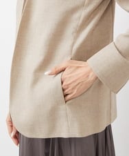 FMJFA01360 MICHEL KLEIN(ミッシェルクラン) ノーカラーリラクシージャケット ベージュ