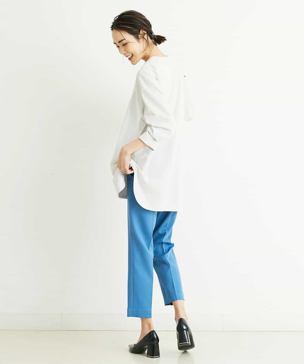 セットアップ対応 洗える ノーカラーロングジャケット ノーカラージャケット Michel Klein ミッシェルクラン イトキンオンラインストア