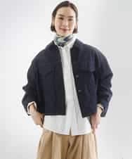 FMJGD01490 MICHEL KLEIN(ミッシェルクラン) [セットアップ対応]デニムダブルポケットブルゾン ネイビー