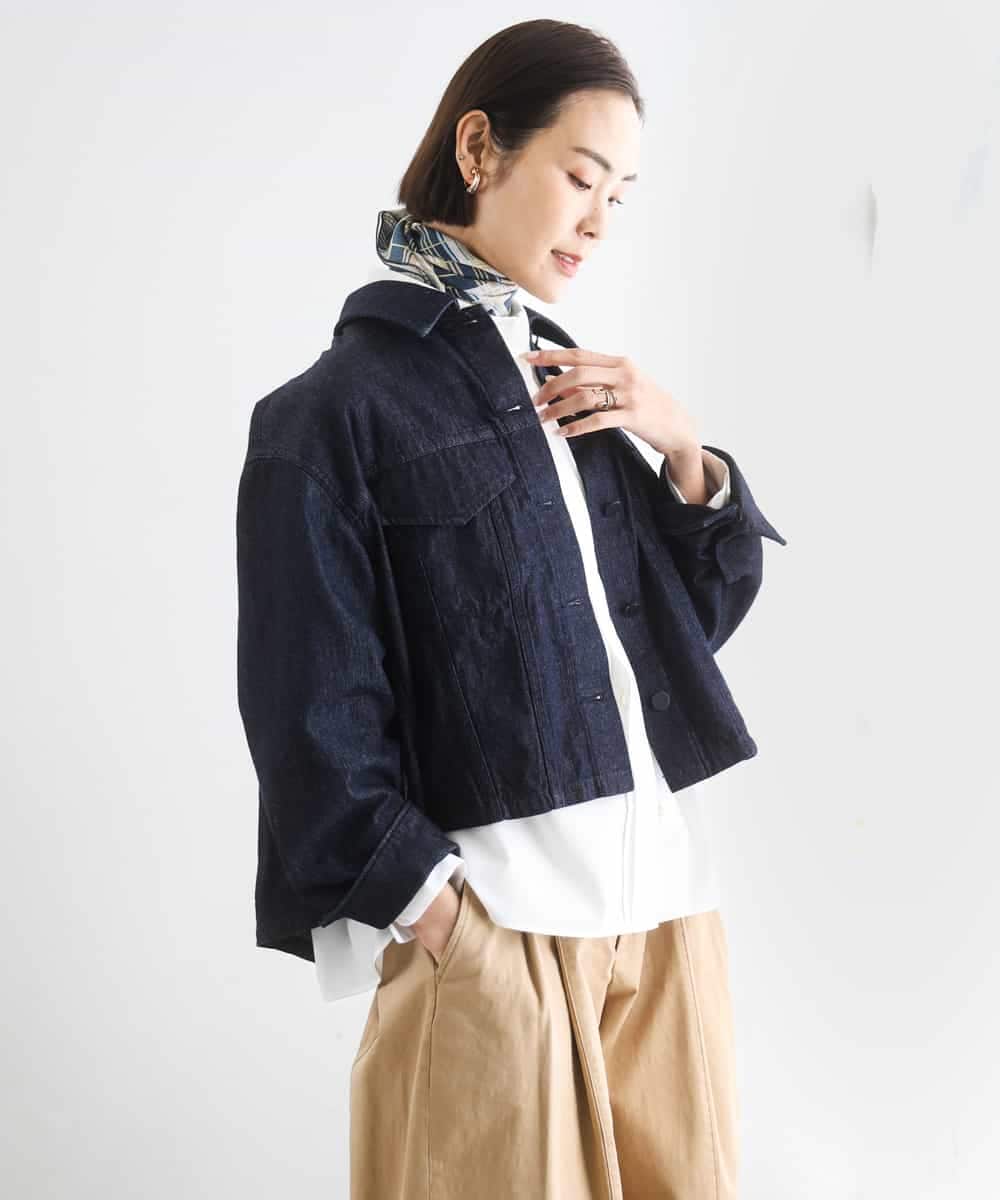 FMJGD01490 MICHEL KLEIN(ミッシェルクラン) [セットアップ対応]デニムダブルポケットブルゾン ネイビー