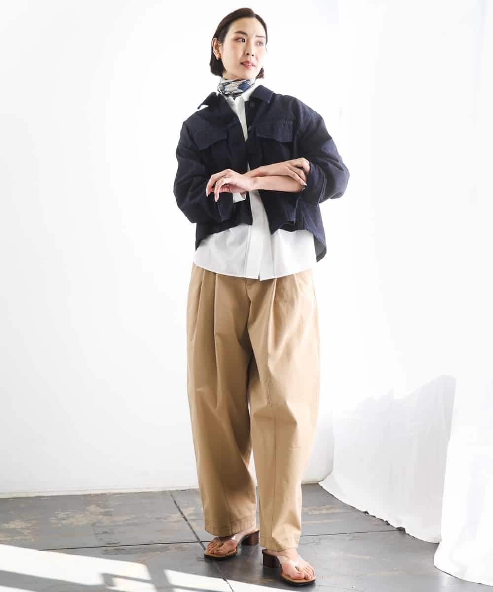 FMJGD01490 MICHEL KLEIN(ミッシェルクラン) [セットアップ対応]デニムダブルポケットブルゾン ネイビー