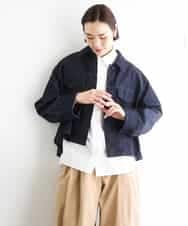 FMJGD01490 MICHEL KLEIN(ミッシェルクラン) [セットアップ対応]デニムダブルポケットブルゾン ネイビー