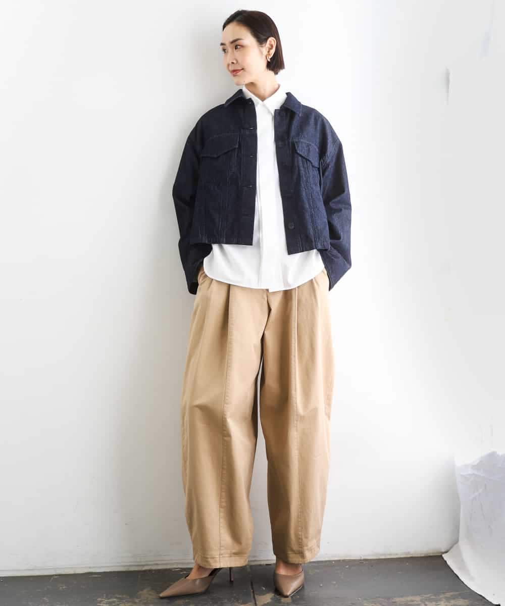 FMJGD01490 MICHEL KLEIN(ミッシェルクラン) [セットアップ対応]デニムダブルポケットブルゾン ネイビー