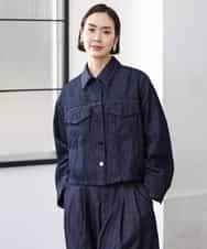 FMJGD01490 MICHEL KLEIN(ミッシェルクラン) [セットアップ対応]デニムダブルポケットブルゾン ネイビー