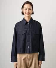 FMJGD01490 MICHEL KLEIN(ミッシェルクラン) [セットアップ対応]デニムダブルポケットブルゾン ネイビー