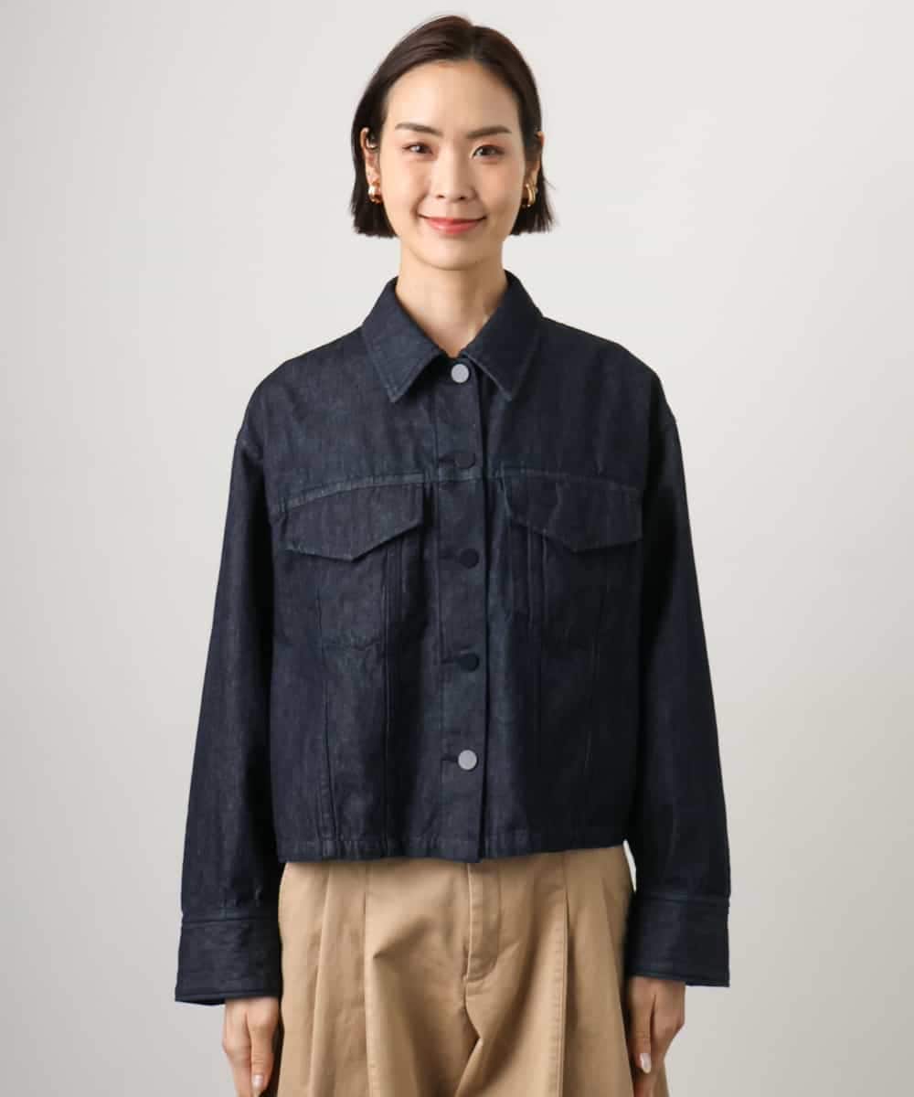 FMJGD01490 MICHEL KLEIN(ミッシェルクラン) [セットアップ対応]デニムダブルポケットブルゾン ネイビー