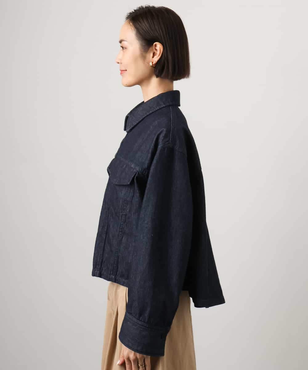 FMJGD01490 MICHEL KLEIN(ミッシェルクラン) [セットアップ対応]デニムダブルポケットブルゾン ネイビー