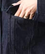 FMJGD01490 MICHEL KLEIN(ミッシェルクラン) [セットアップ対応]デニムダブルポケットブルゾン ネイビー