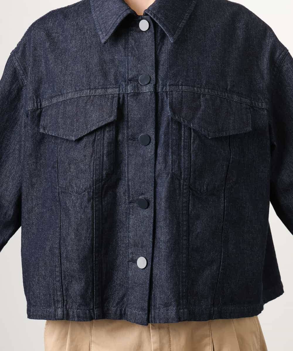 FMJGD01490 MICHEL KLEIN(ミッシェルクラン) [セットアップ対応]デニムダブルポケットブルゾン ネイビー