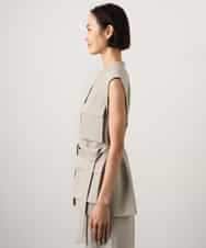 FMJGD05390 MICHEL KLEIN(ミッシェルクラン) [セットアップ対応]ツイードライク フィッシャーマンジレ ベージュ