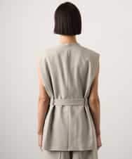 FMJGD05390 MICHEL KLEIN(ミッシェルクラン) [セットアップ対応]ツイードライク フィッシャーマンジレ ベージュ