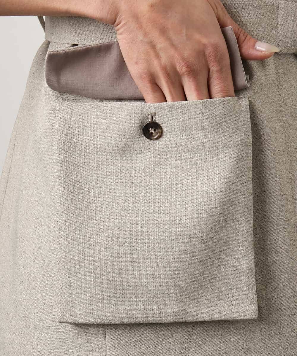 FMJGD05390 MICHEL KLEIN(ミッシェルクラン) [セットアップ対応]ツイードライク フィッシャーマンジレ ベージュ