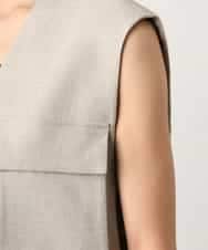 FMJGD05390 MICHEL KLEIN(ミッシェルクラン) [セットアップ対応]ツイードライク フィッシャーマンジレ ベージュ