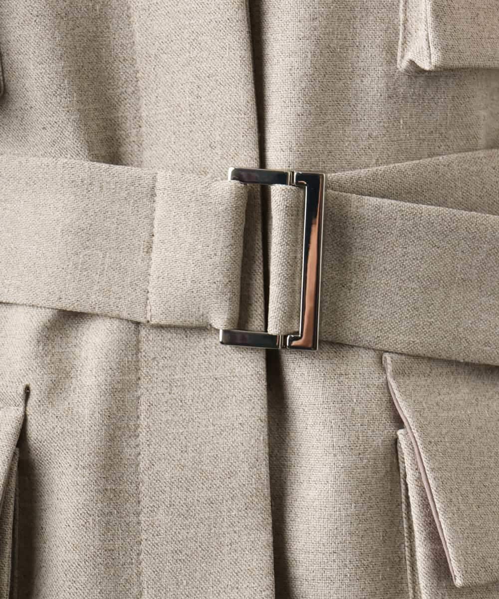 FMJGD05390 MICHEL KLEIN(ミッシェルクラン) [セットアップ対応]ツイードライク フィッシャーマンジレ ベージュ