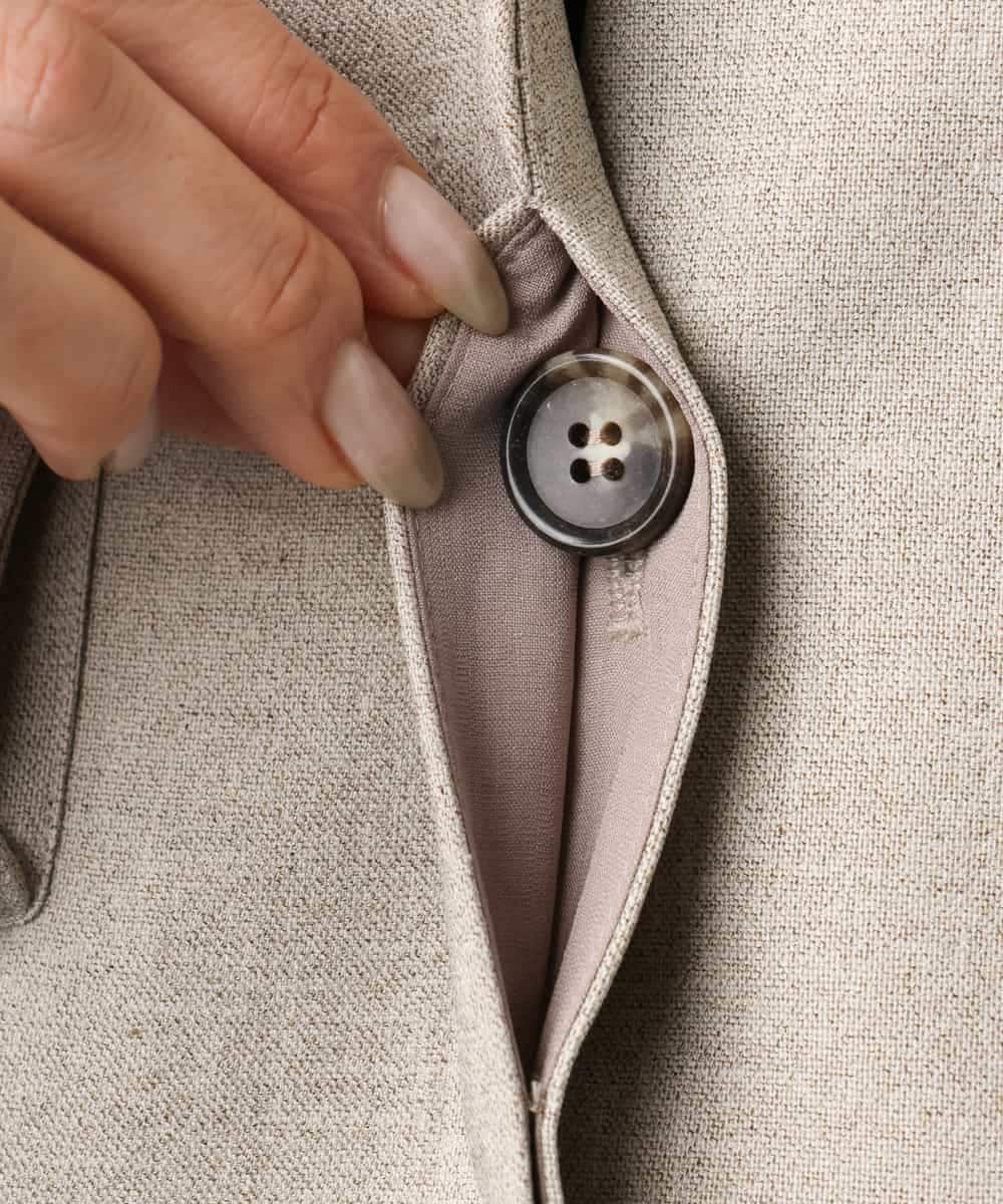 FMJGD05390 MICHEL KLEIN(ミッシェルクラン) [セットアップ対応]ツイードライク フィッシャーマンジレ ベージュ