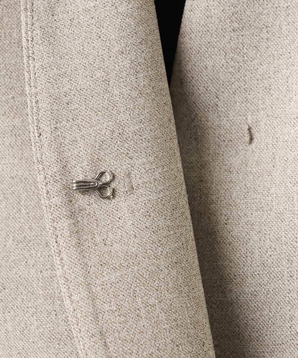 FMJGD05390 MICHEL KLEIN(ミッシェルクラン) [セットアップ対応]ツイードライク フィッシャーマンジレ ベージュ