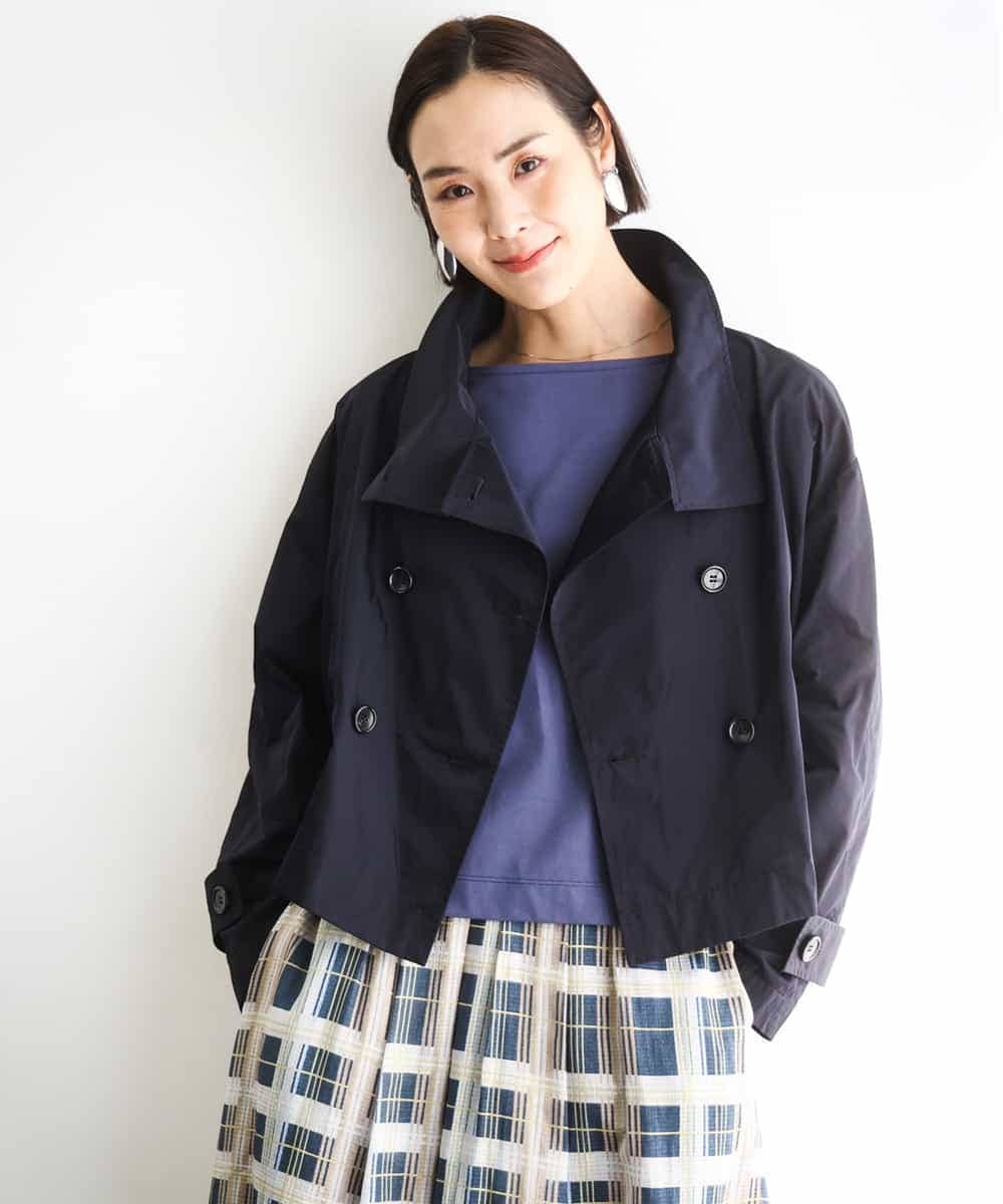 FMJGD09390 MICHEL KLEIN(ミッシェルクラン) スタンドカラーショートブルゾン ネイビー