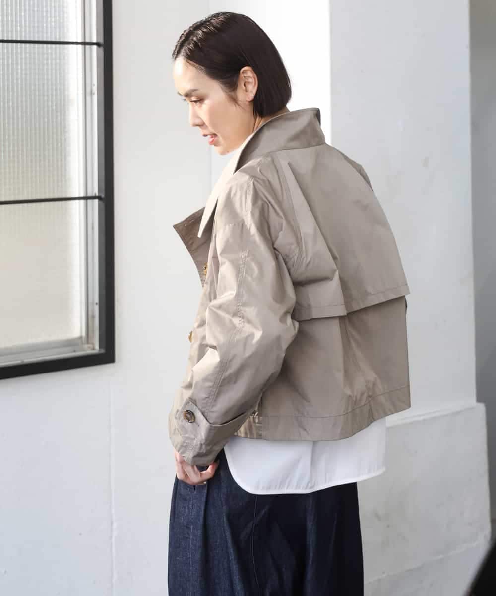 FMJGD09390 MICHEL KLEIN(ミッシェルクラン) スタンドカラーショートブルゾン ベージュ