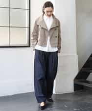 FMJGD09390 MICHEL KLEIN(ミッシェルクラン) スタンドカラーショートブルゾン ベージュ