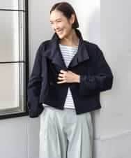 FMJGD09390 MICHEL KLEIN(ミッシェルクラン) スタンドカラーショートブルゾン ベージュ