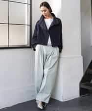 FMJGD09390 MICHEL KLEIN(ミッシェルクラン) スタンドカラーショートブルゾン ベージュ