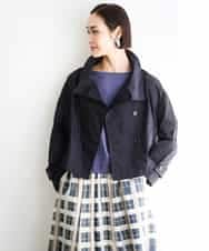 FMJGD09390 MICHEL KLEIN(ミッシェルクラン) スタンドカラーショートブルゾン ベージュ