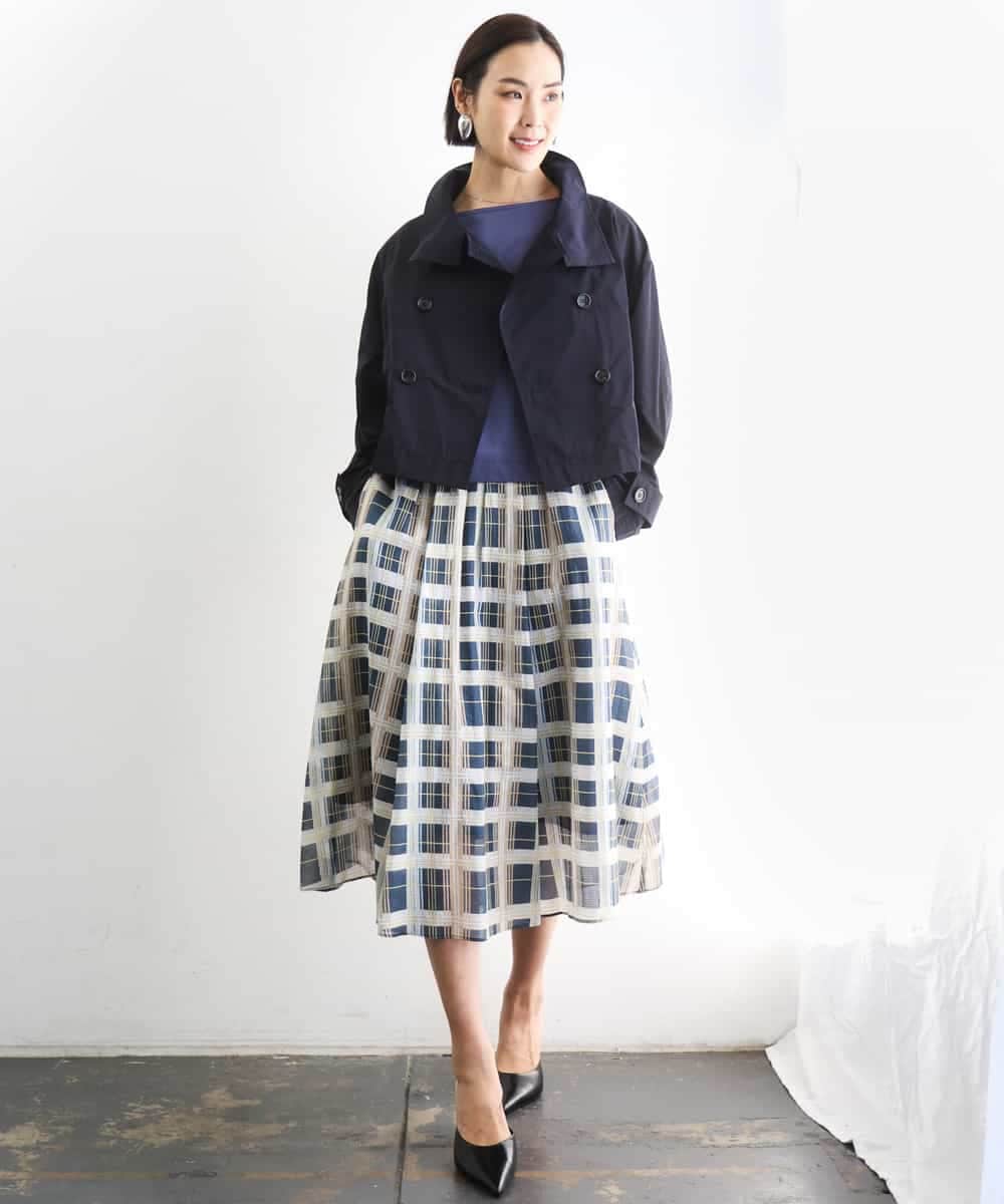 FMJGD09390 MICHEL KLEIN(ミッシェルクラン) スタンドカラーショートブルゾン ベージュ