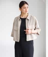 FMJGD11290 MICHEL KLEIN(ミッシェルクラン) シアーシャツブルゾン ベージュ