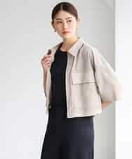 FMJGD11290 MICHEL KLEIN(ミッシェルクラン) シアーシャツブルゾン ベージュ