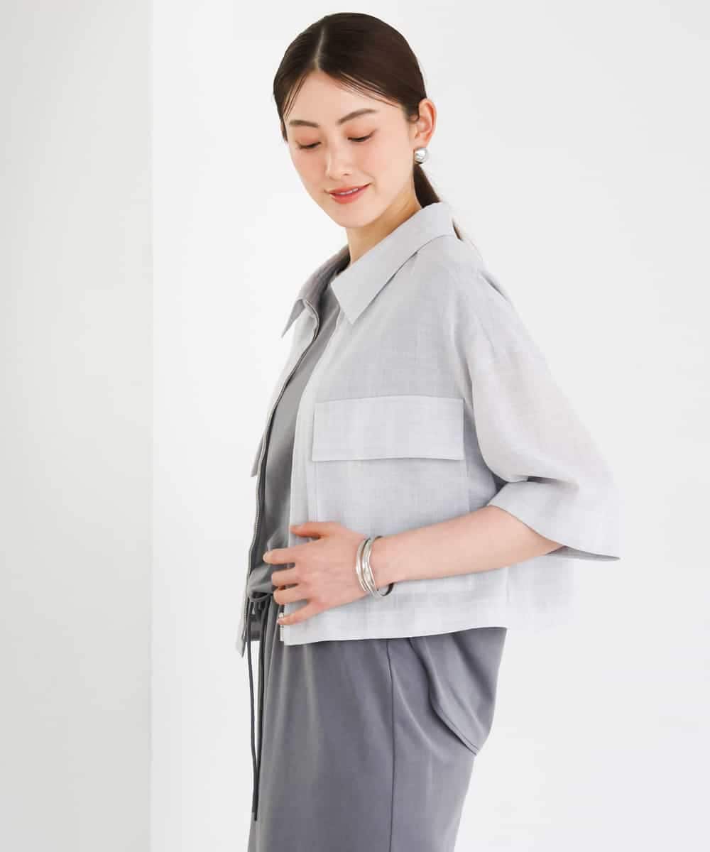 FMJGD11290 MICHEL KLEIN(ミッシェルクラン) シアーシャツブルゾン ベージュ