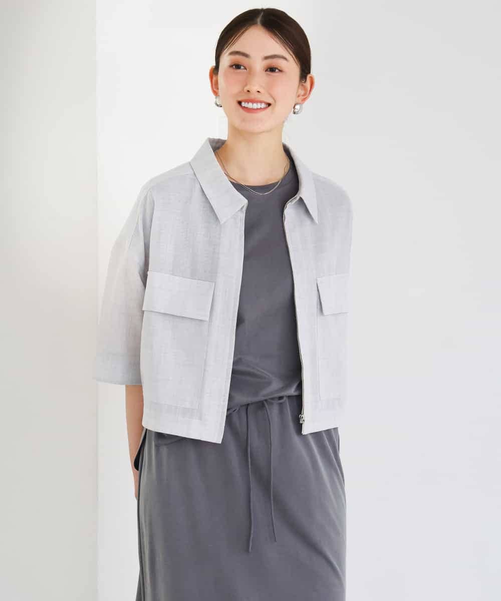 FMJGD11290 MICHEL KLEIN シアーシャツブルゾン