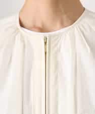 FMJGD12380 MICHEL KLEIN(ミッシェルクラン) ナイロンペーパー ノーカラーブルゾン ホワイト