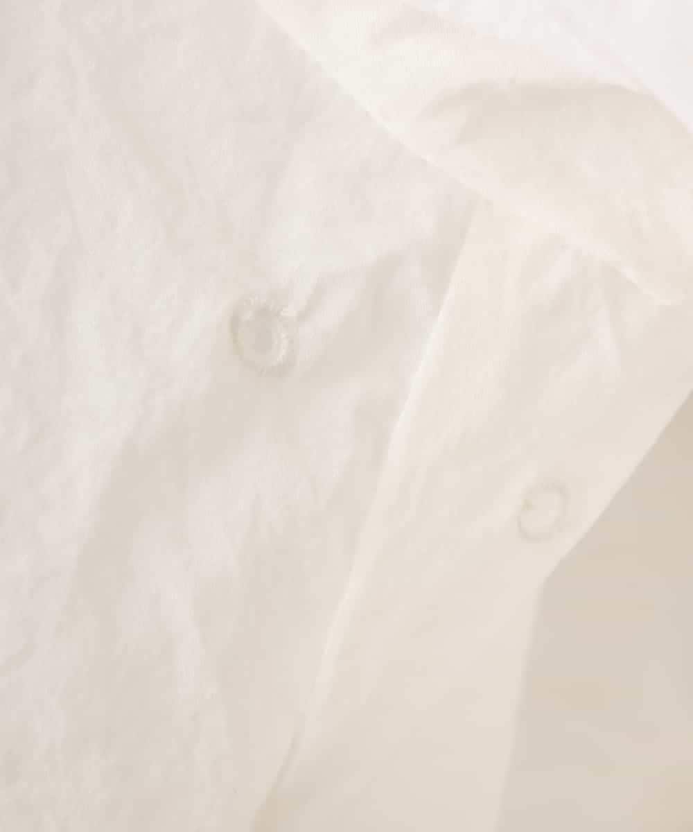 FMJGD12380 MICHEL KLEIN(ミッシェルクラン) ナイロンペーパー ノーカラーブルゾン ホワイト