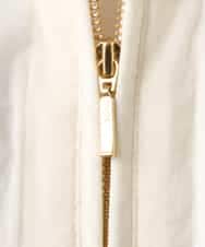 FMJGD12380 MICHEL KLEIN(ミッシェルクラン) ナイロンペーパー ノーカラーブルゾン ホワイト