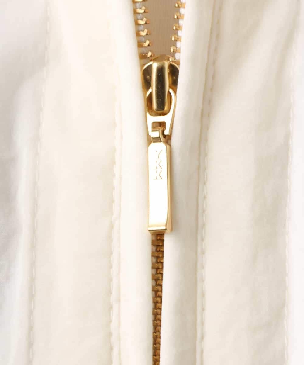 FMJGD12380 MICHEL KLEIN(ミッシェルクラン) ナイロンペーパー ノーカラーブルゾン ホワイト