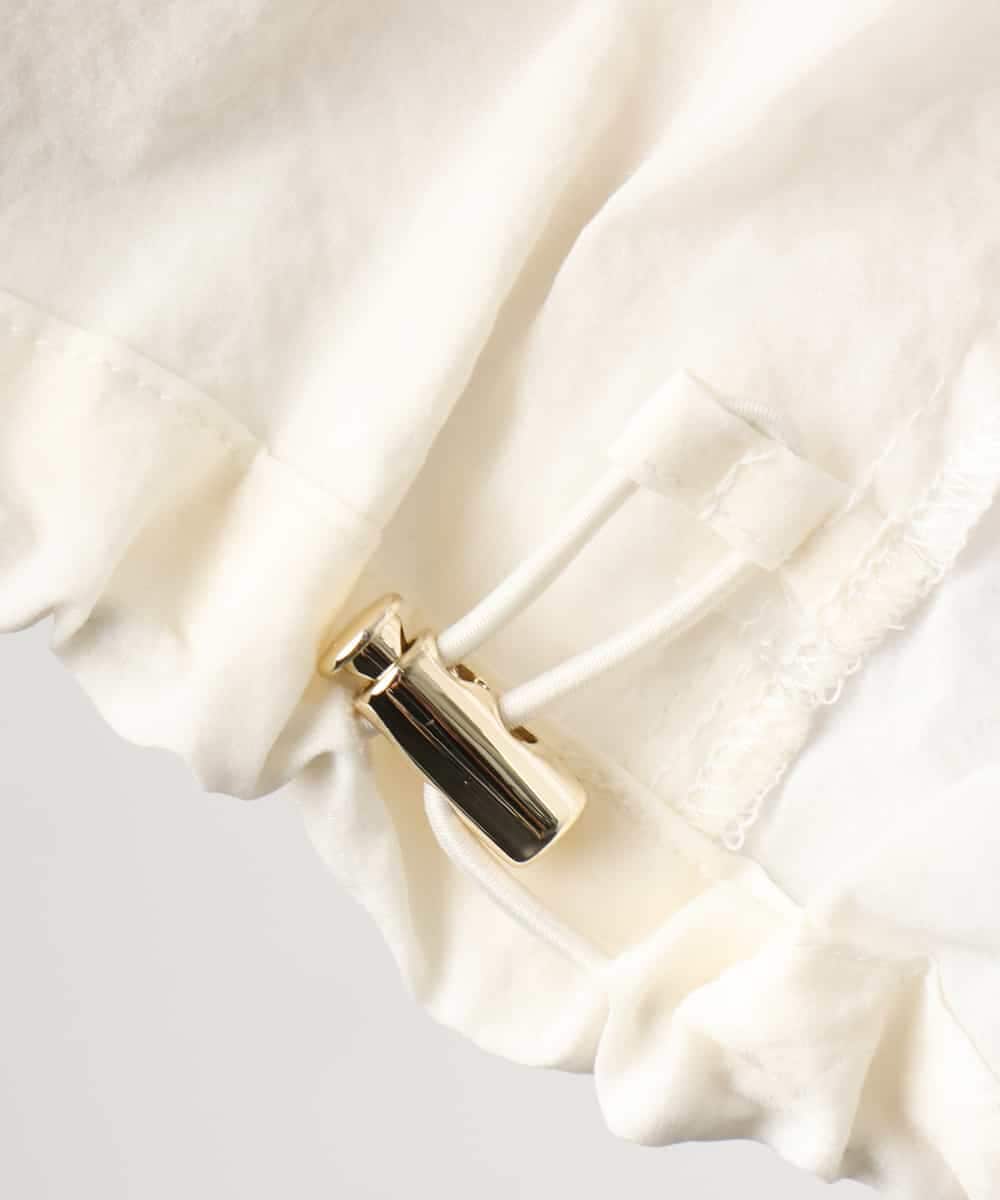 FMJGD12380 MICHEL KLEIN(ミッシェルクラン) ナイロンペーパー ノーカラーブルゾン ホワイト