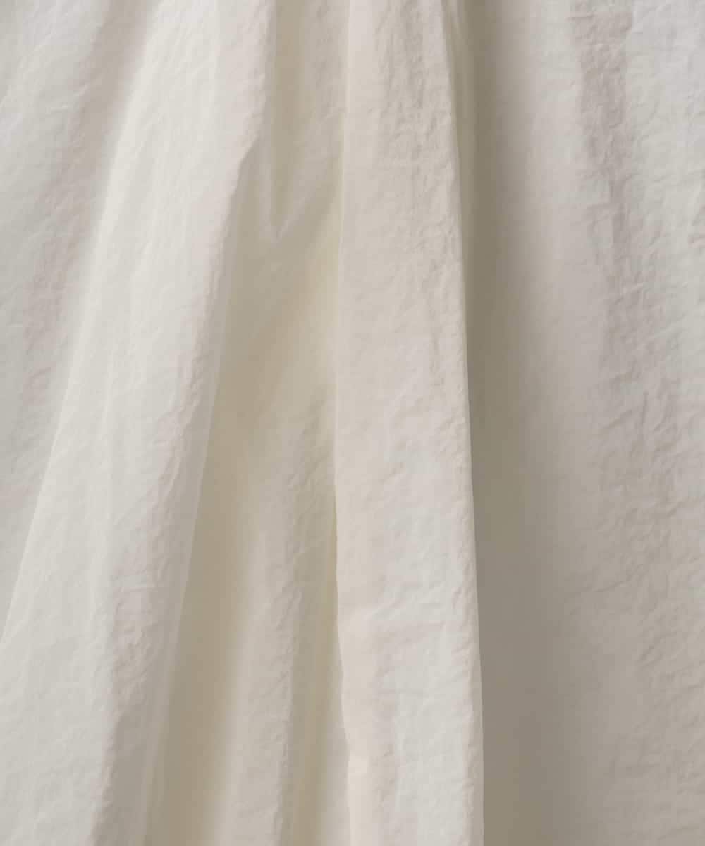 FMJGD12380 MICHEL KLEIN(ミッシェルクラン) ナイロンペーパー ノーカラーブルゾン ホワイト