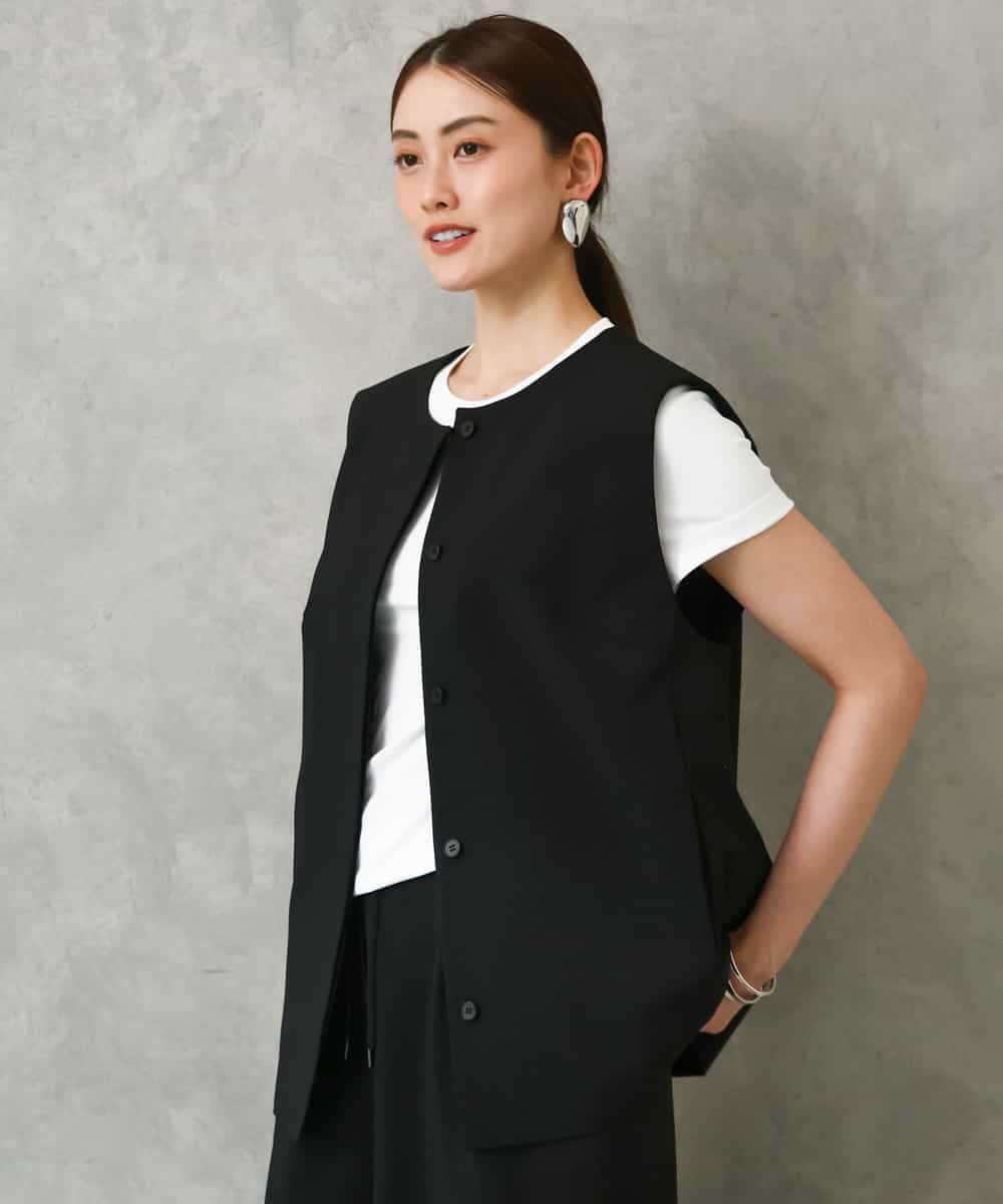 FMJGD13330 MICHEL KLEIN(ミッシェルクラン) [セットアップ対応]ノーカラージレ ブラック