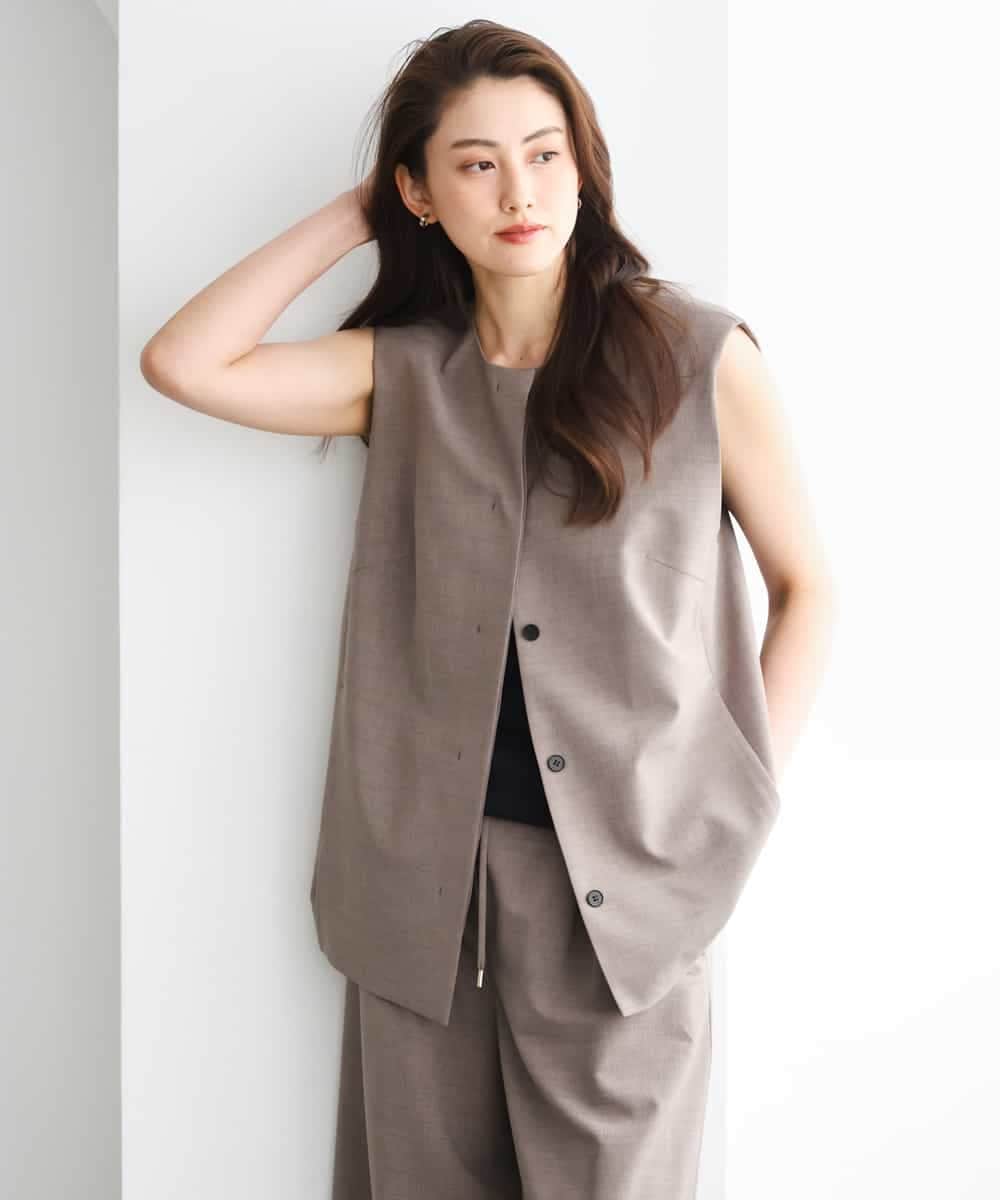 FMJGD13330 MICHEL KLEIN(ミッシェルクラン) [セットアップ対応]ノーカラージレ ブラック