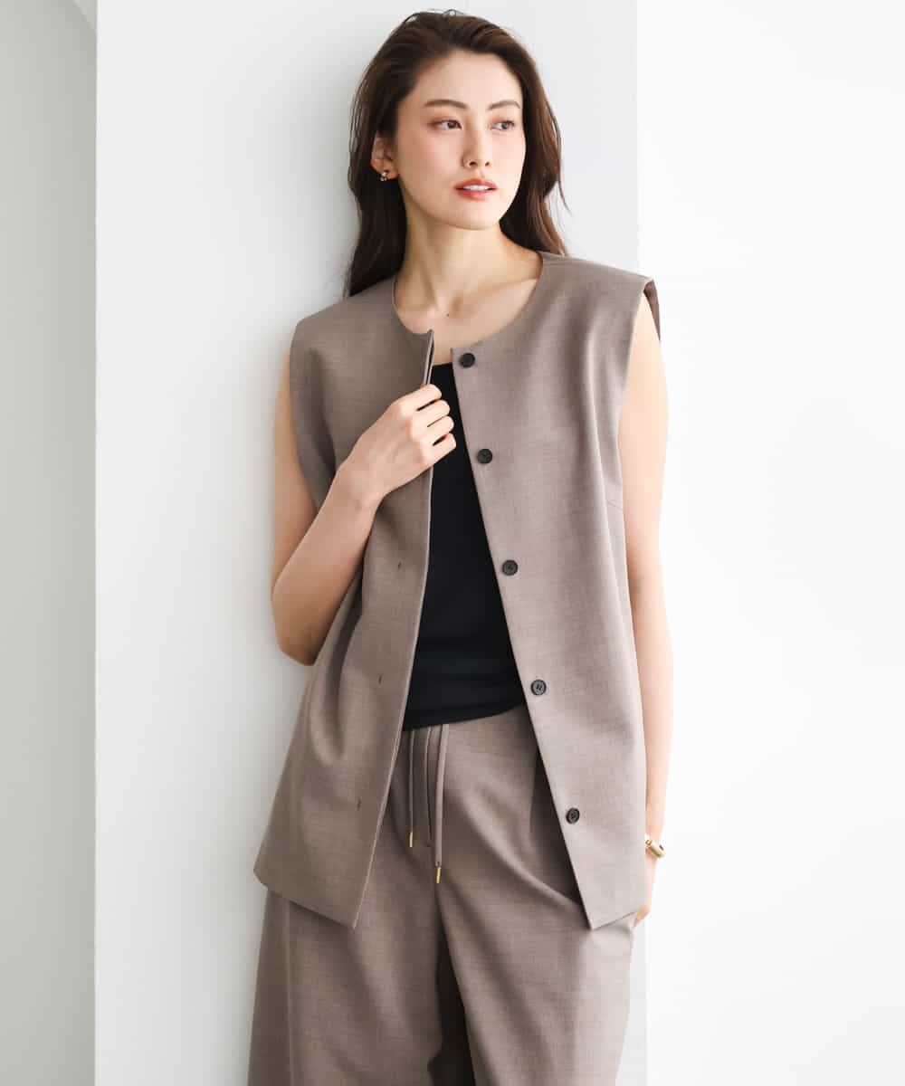 FMJGD13330 MICHEL KLEIN(ミッシェルクラン) [セットアップ対応]ノーカラージレ ブラック