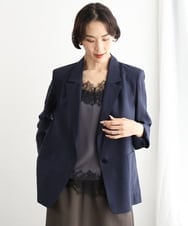 FMJGD21330 MICHEL KLEIN(ミッシェルクラン) リラクシーテーラードジャケット ネイビー