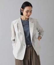 FMJGD21330 MICHEL KLEIN(ミッシェルクラン) リラクシ―テーラードジャケット ライトグレー