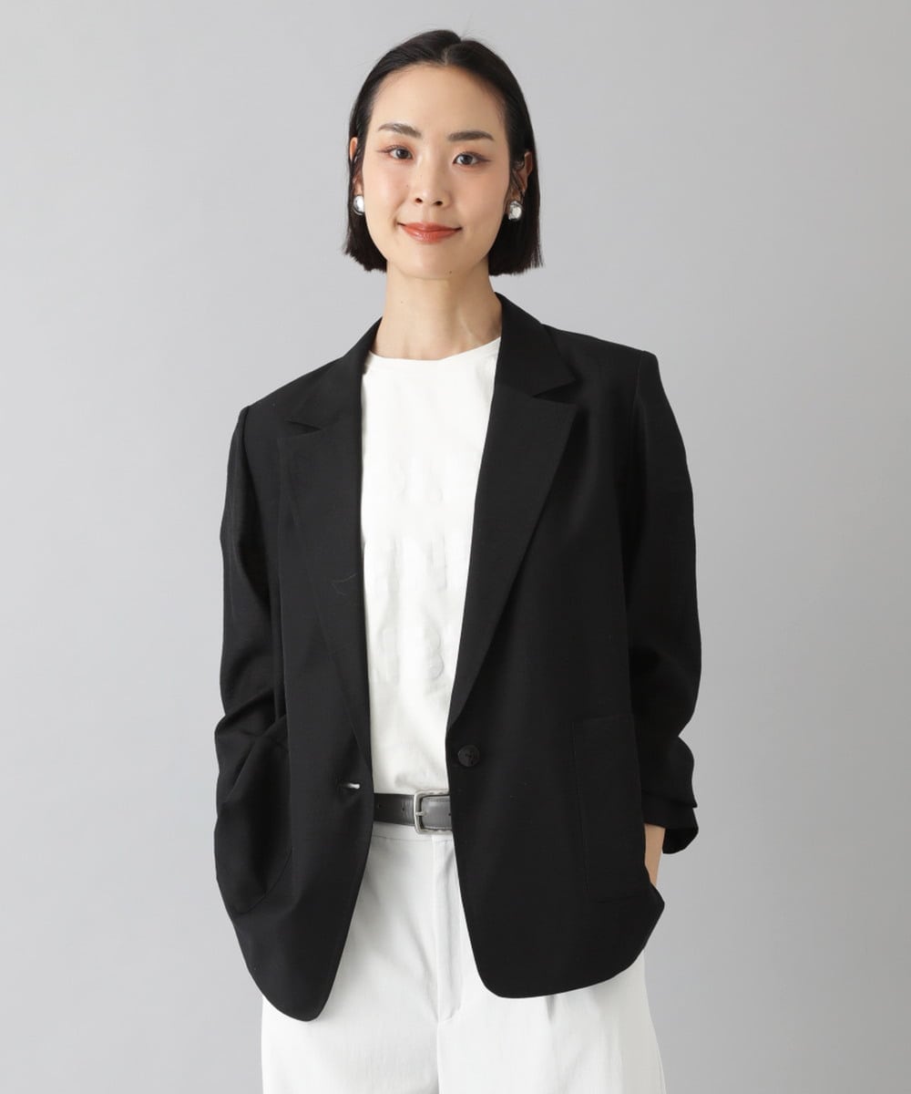 FMJGD21330 MICHEL KLEIN(ミッシェルクラン) リラクシ―テーラードジャケット ブラック